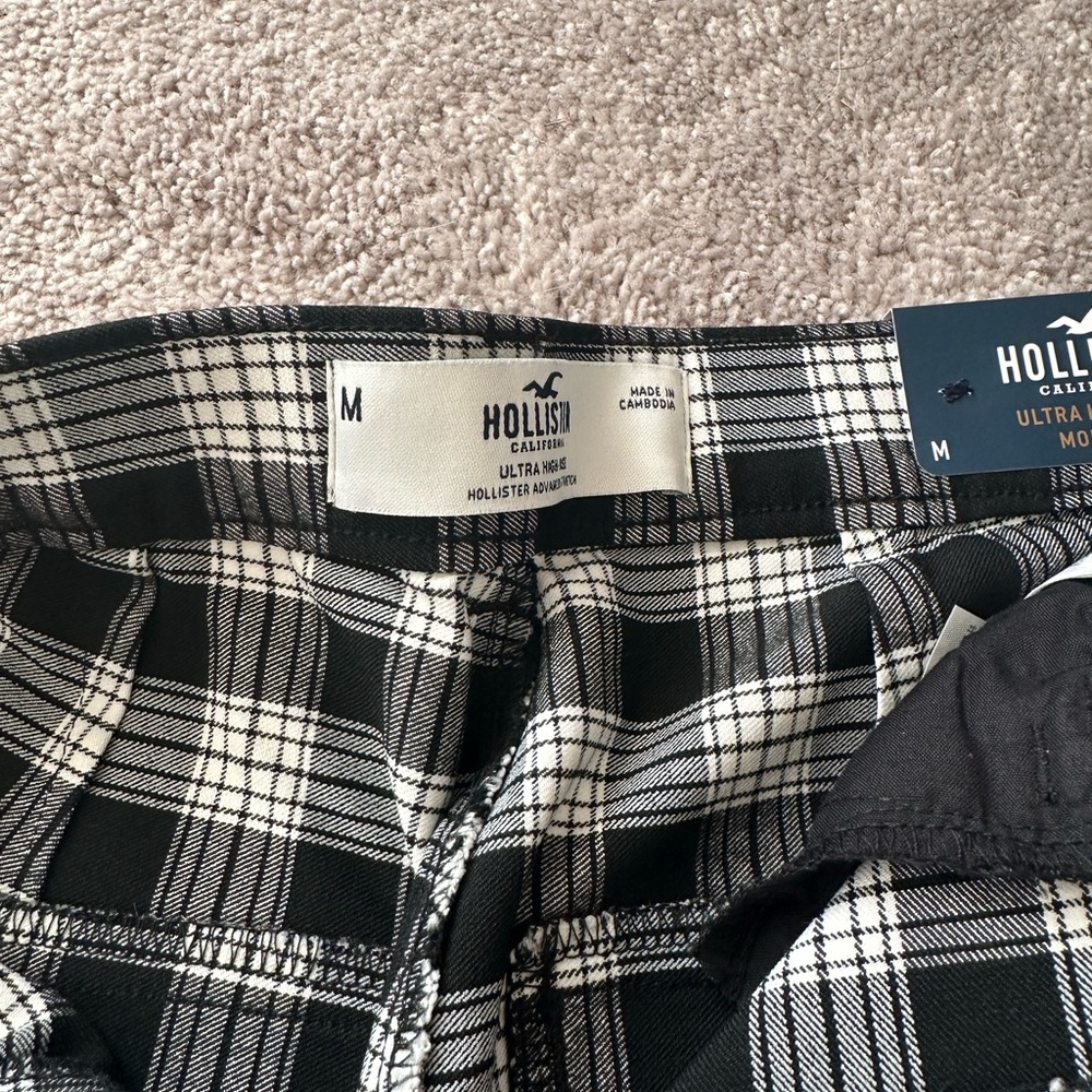 Black and white checkered pants ankle length